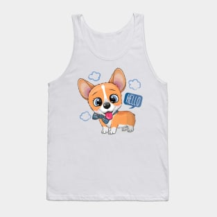 Cute Corgi dog Tank Top